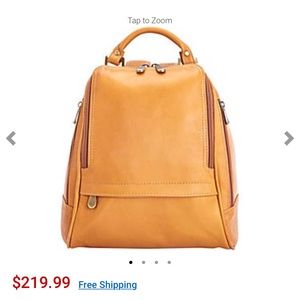 Royce Columbian leather back pack style purse